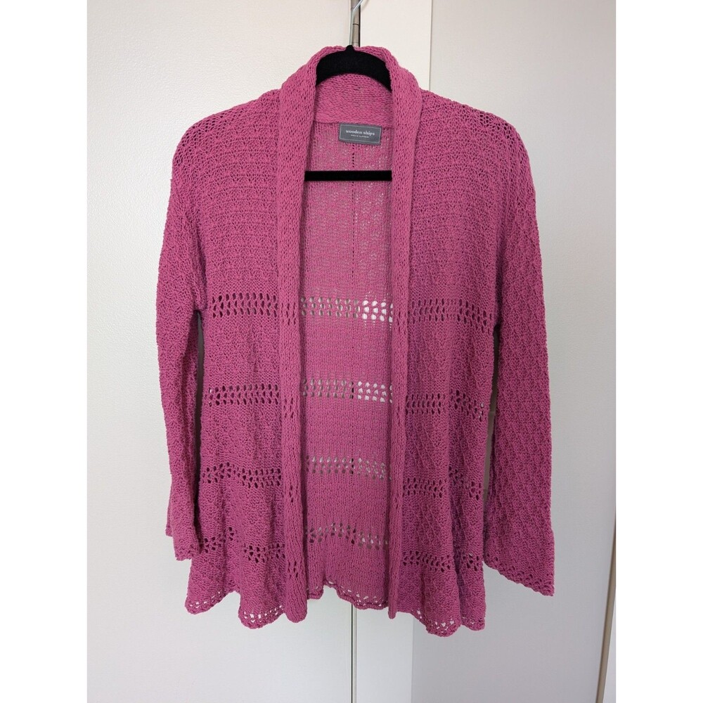 Wooden Ships Pink Open Front Cardigan M/L